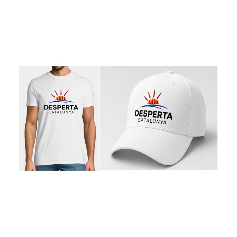 CONJUNT SAMARRETA + GORRA DESPERTA CATALUNYA BLANC