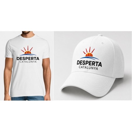 CONJUNT SAMARRETA + GORRA DESPERTA CATALUNYA BLANC